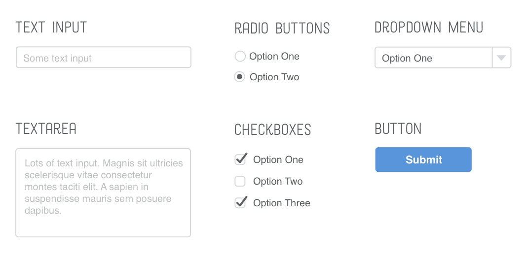 Examples of forms