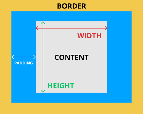 The border is the line between the box’s padding and margin.