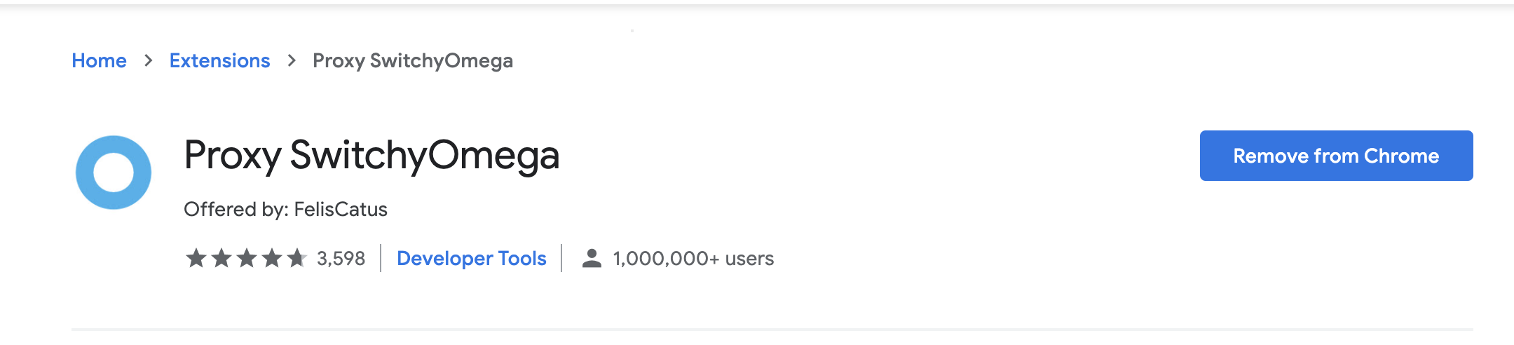 SwitchyOmega extension on Chrome
