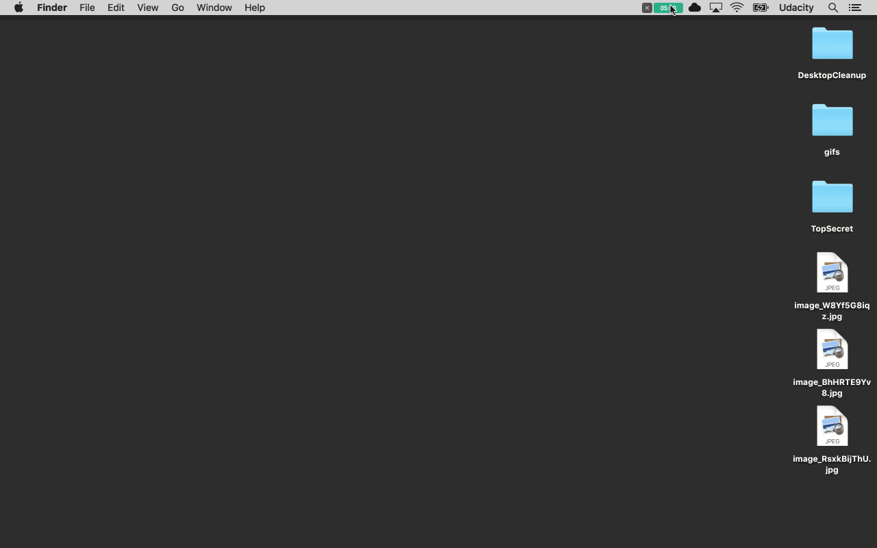 Navigating our sample file structure through a GUI.