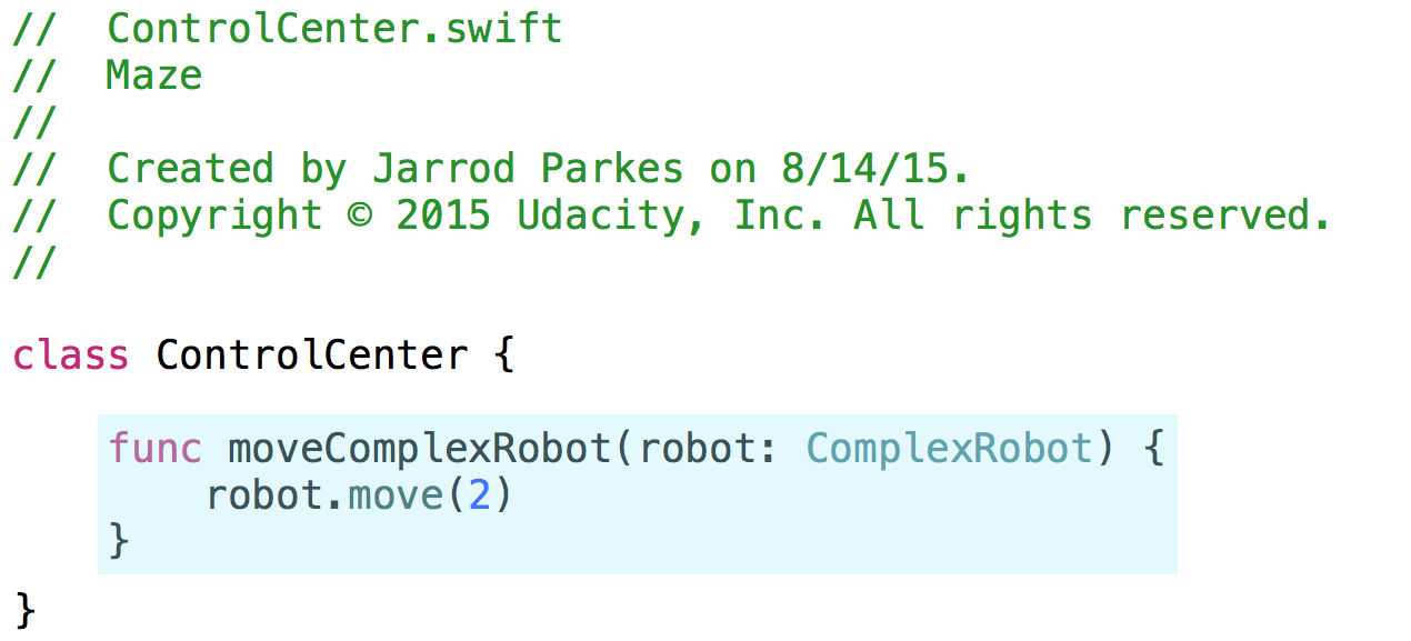 To move the complex robot about the maze, we'll use moveComplexRobot.