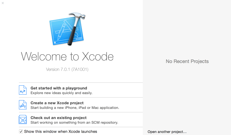 You can create a Playground from Xcode's launch screen.