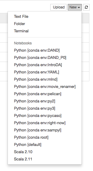 conda environments in Jupyter