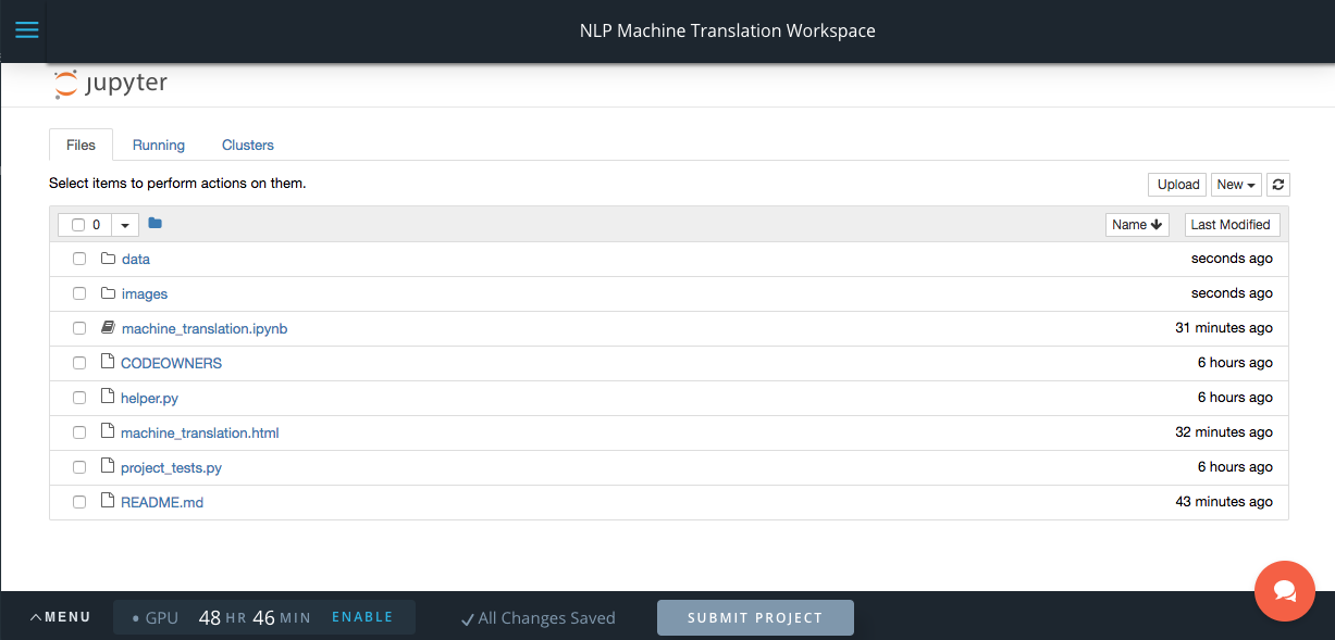 The default workspaces interface