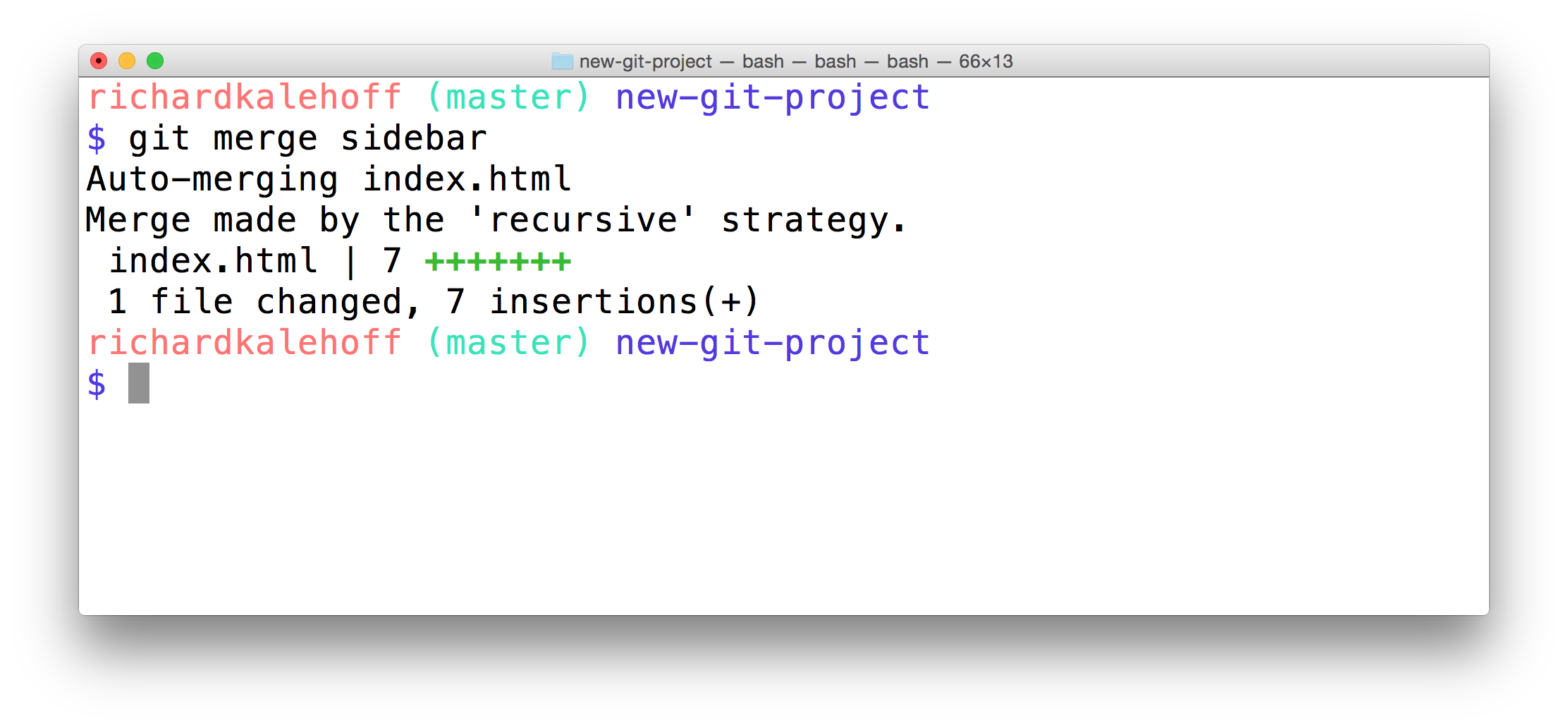 _The Terminal application showing the result of merging the `sidebar` branch._