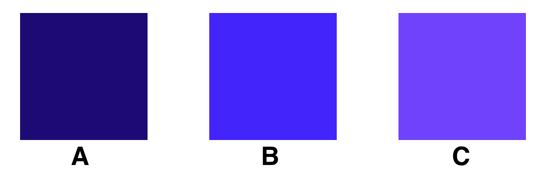 Color options: A, B, and C