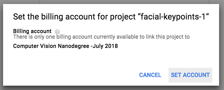 Enable billing and set account.