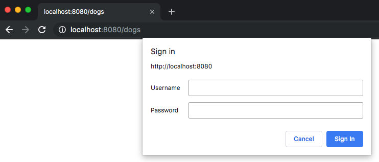 Needing to sign in to our Dog API