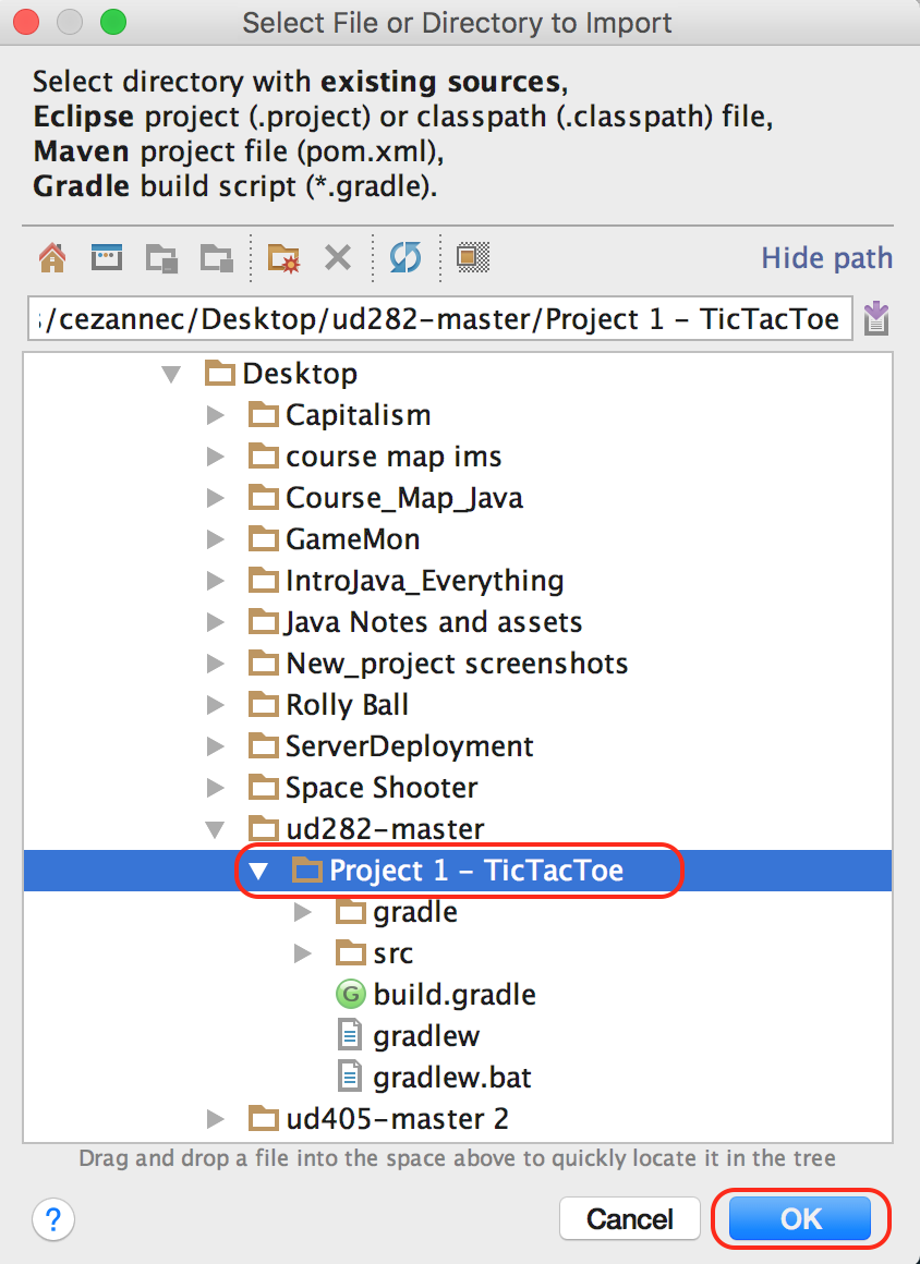 Select Project 1 - TicTacToe.