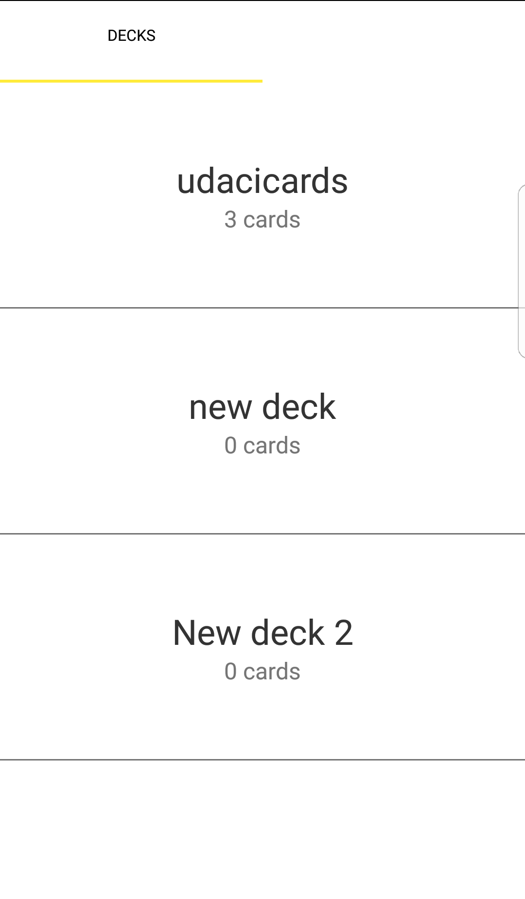 Deck List View