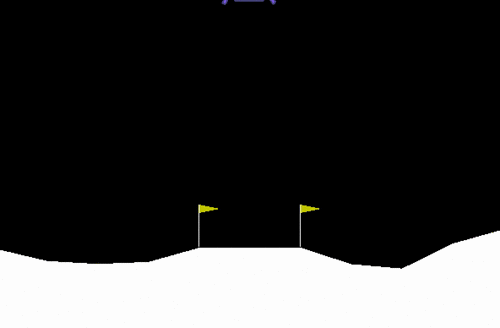 Use the DQN algorithm to train a spaceship to land safely on a planet.