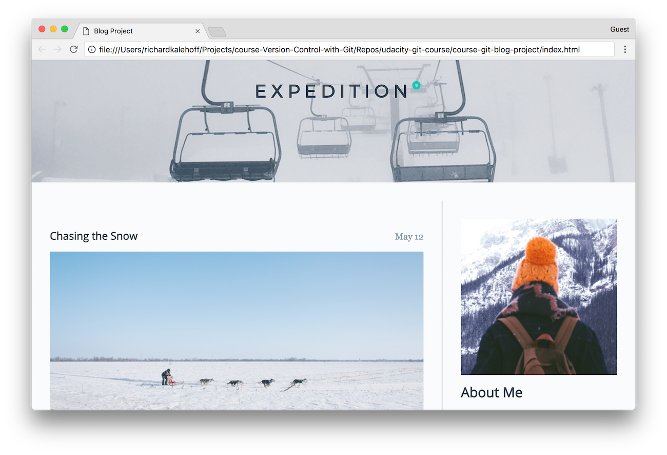 _在 Chrome 中打开的 blog 项目。_