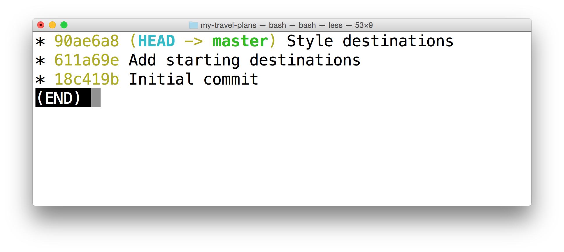 _终端正在显示项目 commit 的日志。_