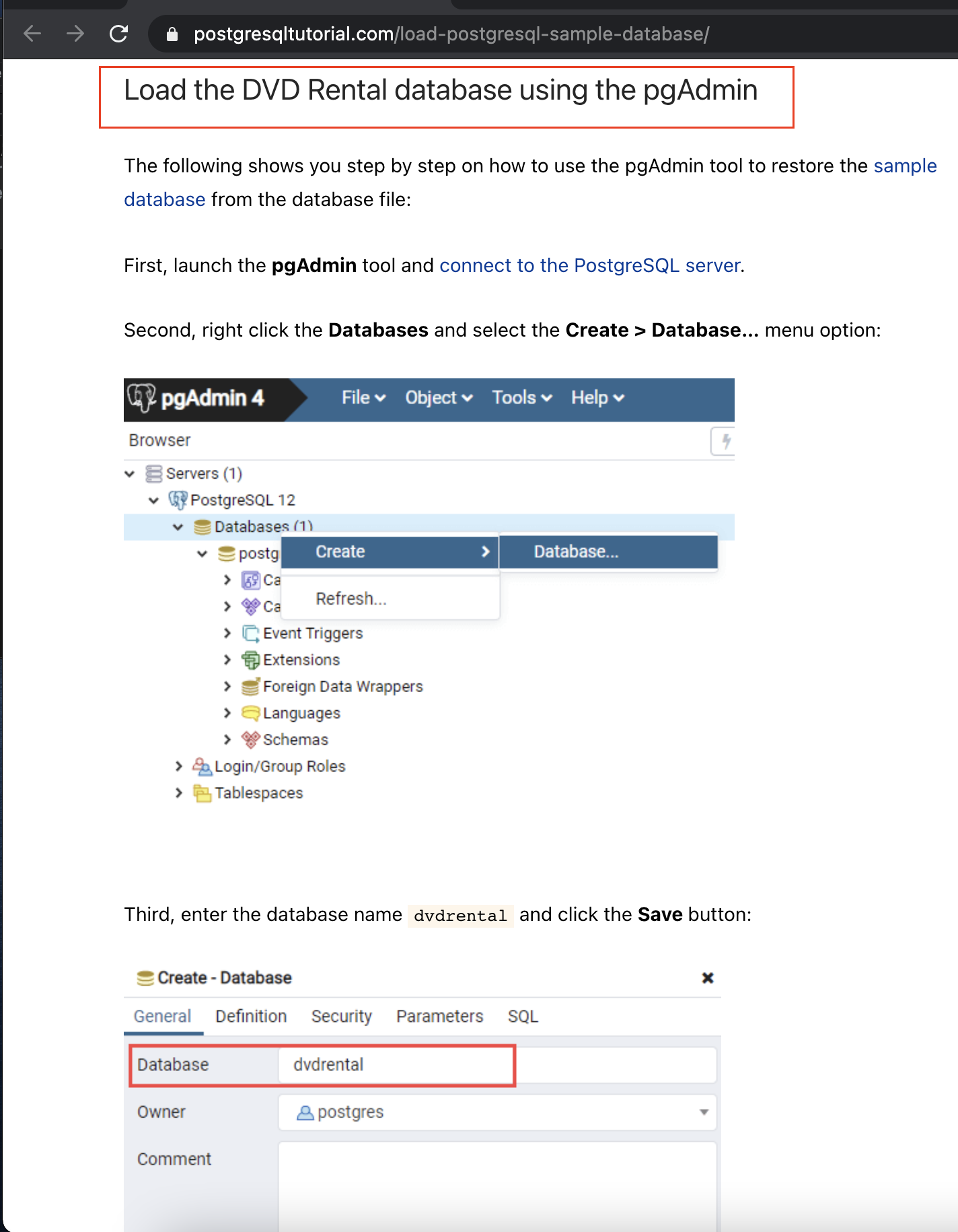 A snapshot from https://www.postgresqltutorial.com/load-postgresql-sample-database/ 