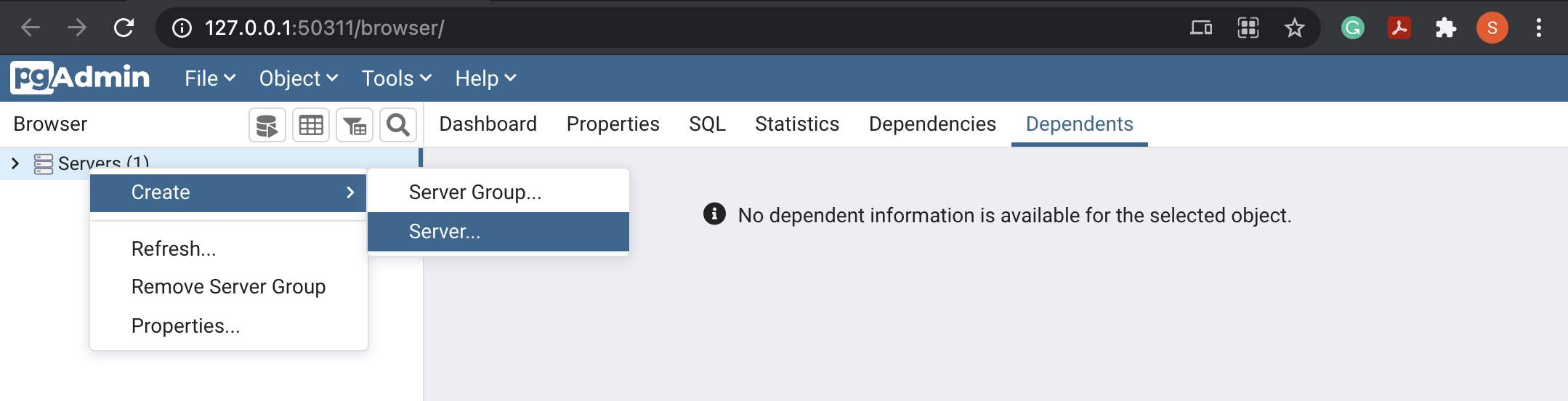 Connect to a PostgreSQL server